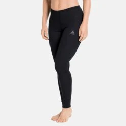 Odlo Womens BL Bottom Long Active Warm -Duijvestein Winkel 159121 15000 Model Front Crop