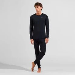 Odlo Mens BL Bottom Long Merino 200 -Duijvestein Winkel Odlo Mens BL Bottom Long Merino 200 2025 zwart 3
