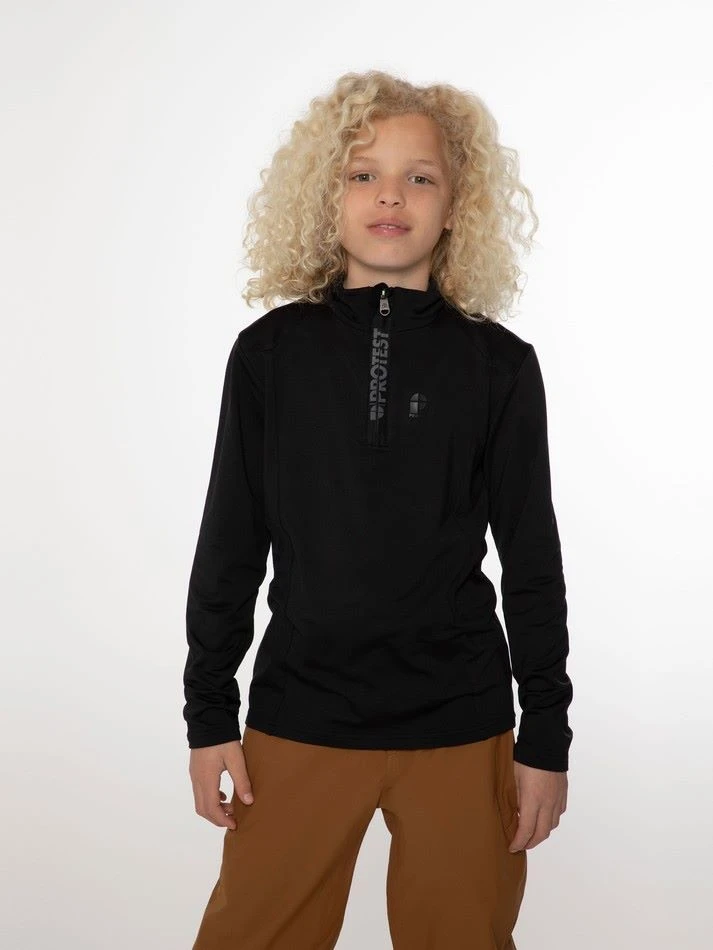 Protest Boys Rewillowy Jr 1/4 Zip Top Protest Boys Rewillowy Jr 1/4 Zip Top -Duijvestein Winkel Protest Boys Rewillowy Jr 1 4 Zip Top true black 2025 3