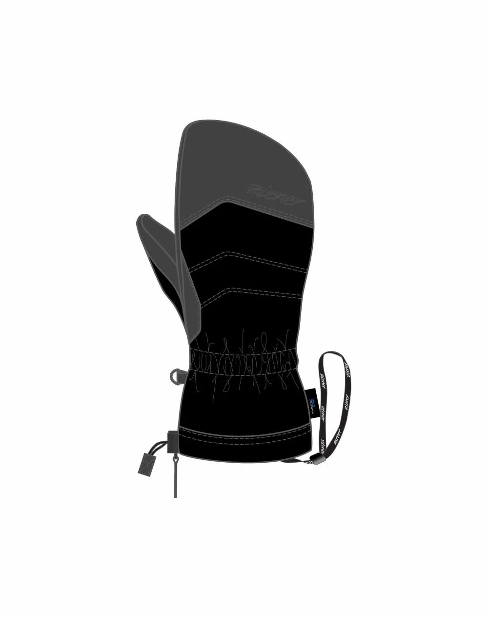 Ziener Kilati AsR Aw Mitten Lady Glove Ziener Kilati AsR Aw Mitten Lady Glove -Duijvestein Winkel Ziener Kilati AsR Aw Mitten Lady Glove 2025 zwart 1